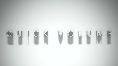 Quick volume 3D title animation white text on a white background Stock Footage 299758711
