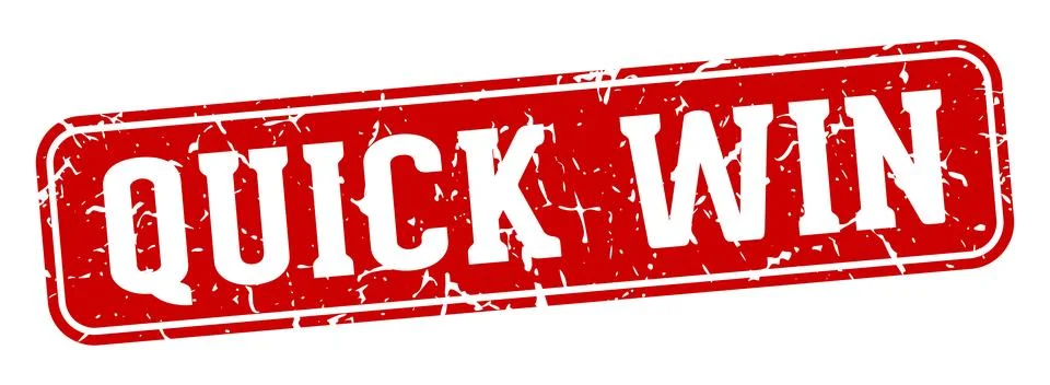 Quick win rectangular sign. quick win stamp Stock Illustration