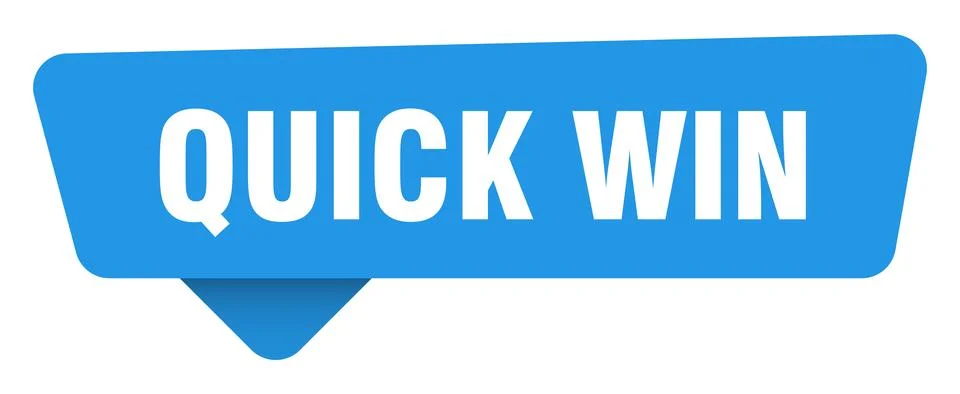 Quick win sticker. quick win blue sign isolated on transpatent background Stock Illustration