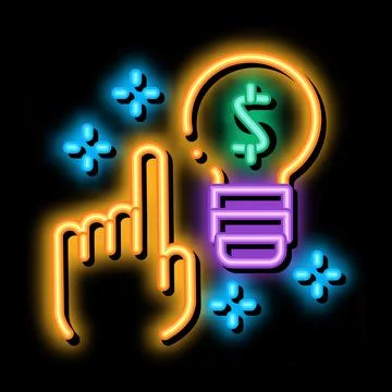 Quick wit decision neon glow icon illustration Stock Illustration