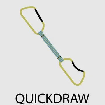 Quickdraw climbing icon Stock Illustration