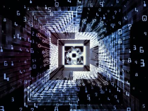 Quickening of Digital Processor Stock Illustration