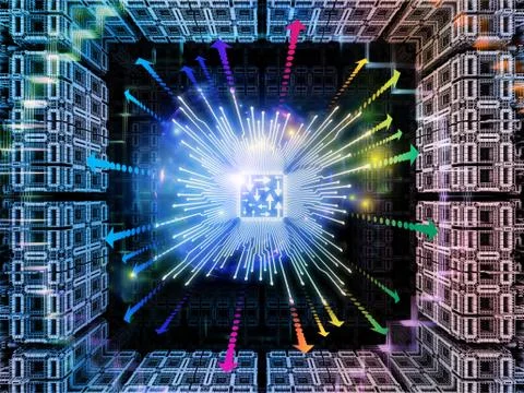 Quickening of Digital Processor Illustrazione stock