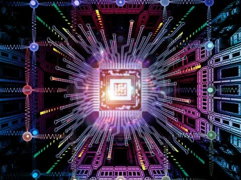 Quickening of Digital Processor Illustrazione stock