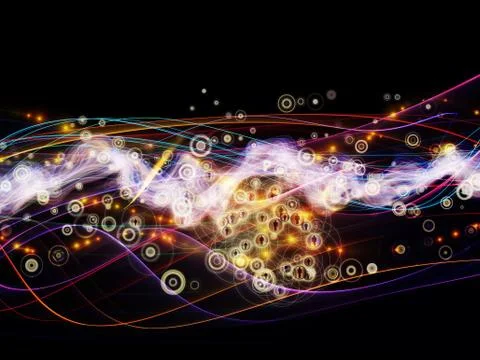 Quickening of Dynamic Network Illustrazione stock