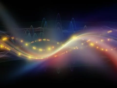 Quickening of Light Wave Stock Illustration