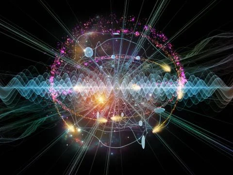 Quickening of Quantum Wave Stock Illustration