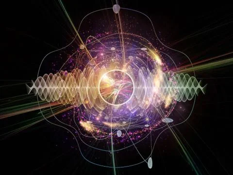 Quickening of Quantum Wave Stock Illustration