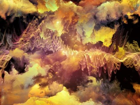 Quickening of Virtual Clouds Stock Illustration