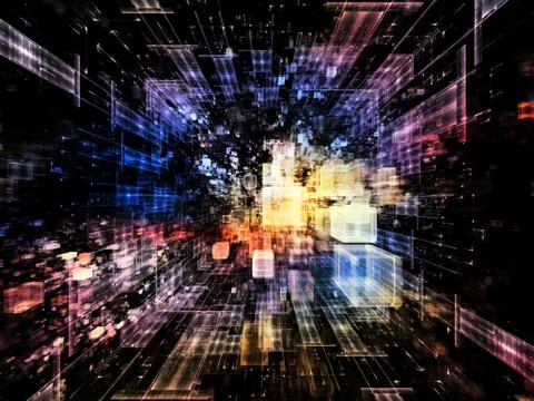 Quickening of Virtual Space 스톡 일러스트