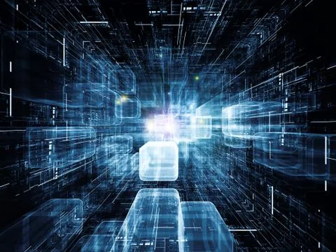 Quickening of Virtual Space Stock Illustration