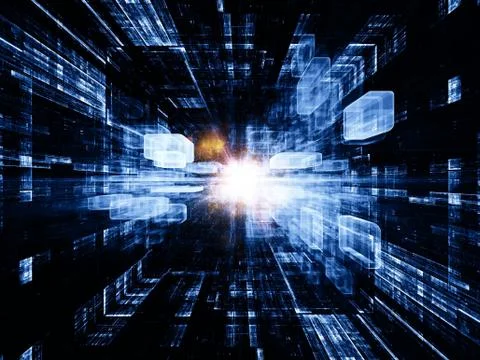 Quickening of Virtual Space 스톡 일러스트