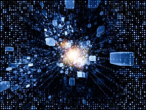 Quickening of Virtual Space Illustrazione stock