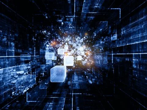 Quickening of Virtual Space Illustrazione stock