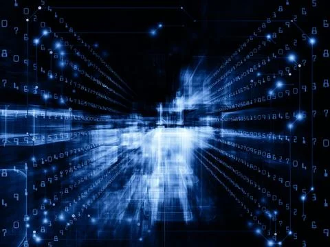 Quickening of Virtual Space Stock Illustration