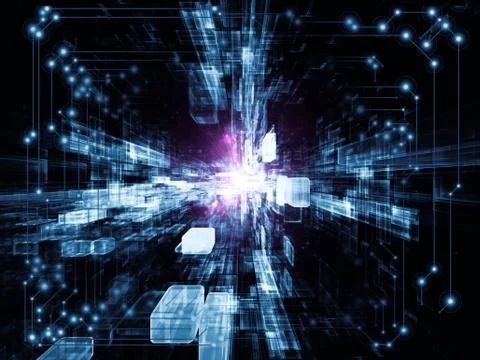 Quickening of Virtual Space 스톡 일러스트