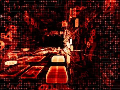 Quickening of Virtual Space Stock Illustration