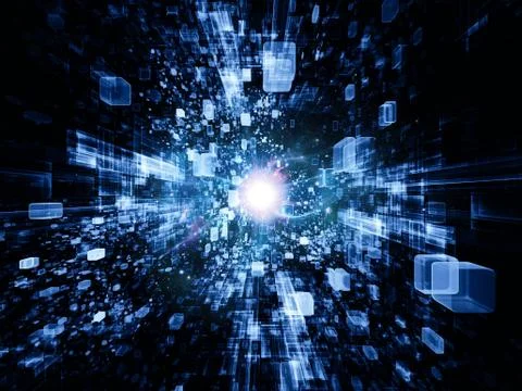 Quickening of Virtual Space Stock Illustration