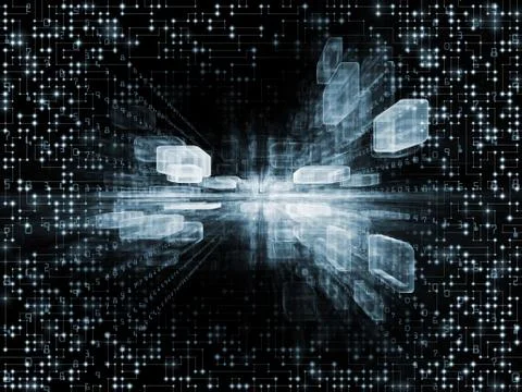 Quickening of Virtual Space Illustrazione stock