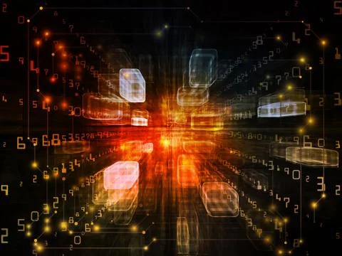 Quickening of Virtual Space Stock Illustration