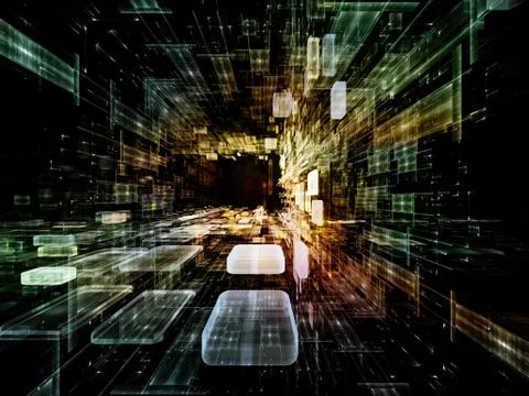 Quickening of Virtual Space Illustrazione stock