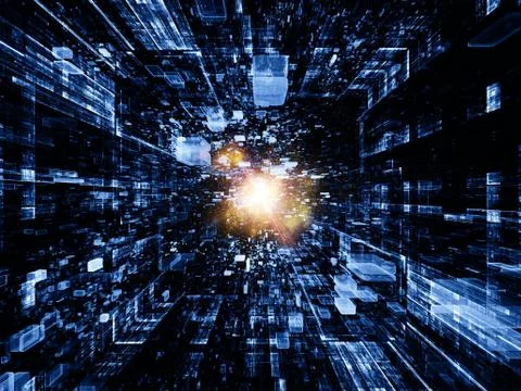 Quickening of Virtual Space 스톡 일러스트