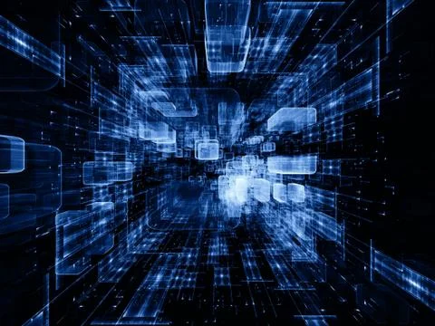 Quickening of Virtual Space Stock Illustration