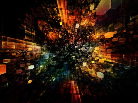 Quickening of Virtual Space Stock Illustration