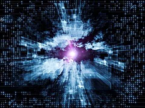 Quickening of Virtual Space Illustrazione stock