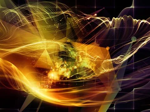 Quickening of Virtual World 库存插图