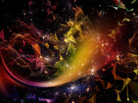 Quickening of Virtual World Stockillustratie