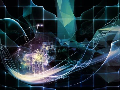 Quickening of Virtual World Stockillustratie