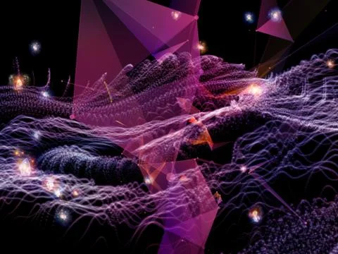 Quickening of Virtual World 库存插图