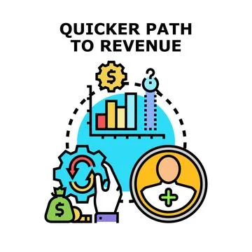 Quicker path to revenue generation and business growth Stock Illustration