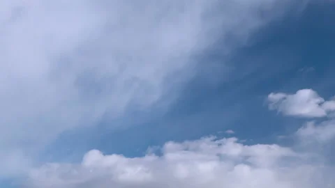 Quickly floating clouds in the blue sky Timelapse Stock Footage 87938632