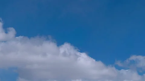 Quickly floating clouds in the blue sky Timelapse Stock Footage 87938645