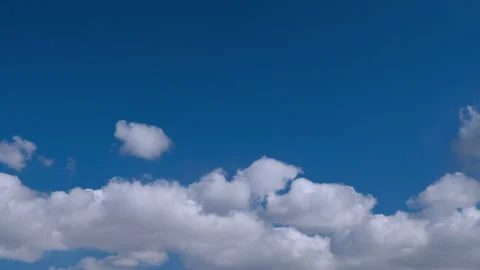 Quickly floating clouds in the blue sky Timelapse Stock Footage 87938661