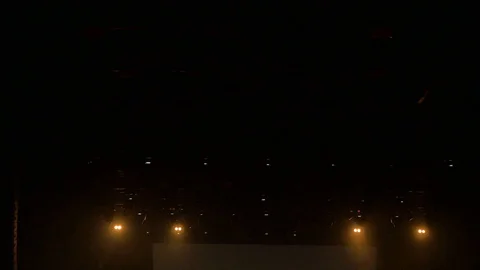 Quickly lights on the big stage. During a rock concert Stock Footage 111475910