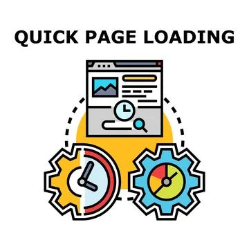 Quickly loading web page concept optimization Stock Illustration