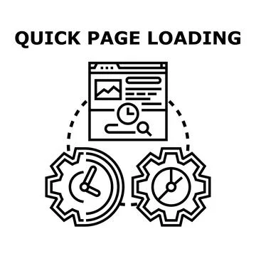 Quickly loading web page concept optimization Stock Illustration