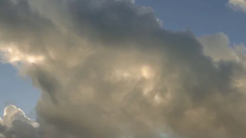 Quickly passing white clouds, time lapse Stock Footage 81090841