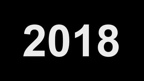 Quickly running year upwards, starting in 2018. Forward to the future. Stock-Footage 98417393