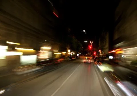 Quickly trip in a bus Stock Photos