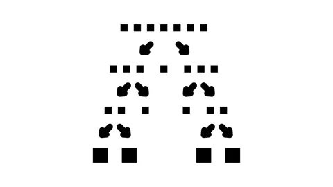 Quicksort algorithm glyph icon animation Stock Footage 326741541