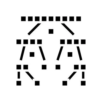 Quicksort algorithm glyph icon vector illustration Stockillustratie