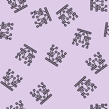 Quicksort algorithm line seamless pattern Illustrazione stock