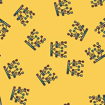 Quicksort algorithm vector seamless pattern Stockillustratie