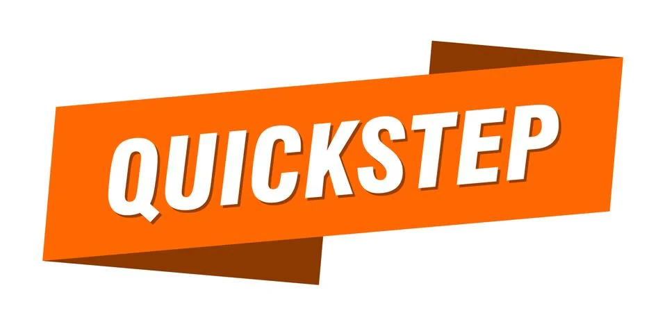 Quickstep banner template. quickstep ribbon label sign Stock Illustration