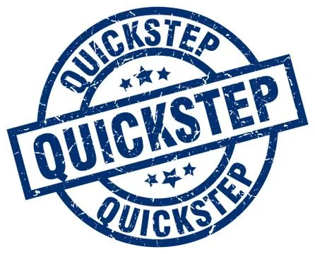 Quickstep blue round grunge stamp Stock Illustration