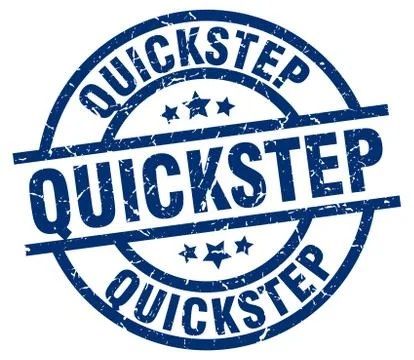 Quickstep blue round grunge stamp Stock Illustration